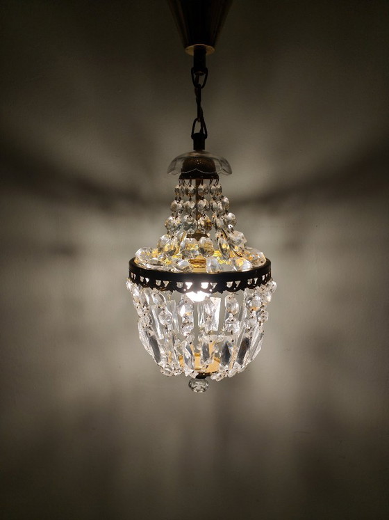 Lustre montgolfière ancien – Glass (photo 3 of 16)