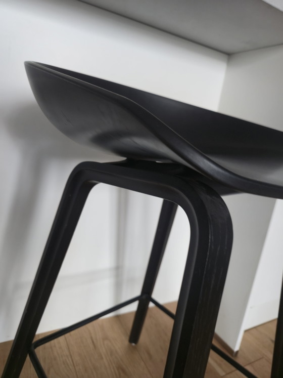 2x HAY AAS23 – Bar Stool, Black – Barstools, Metal, Plastic (photo 3 of 5)