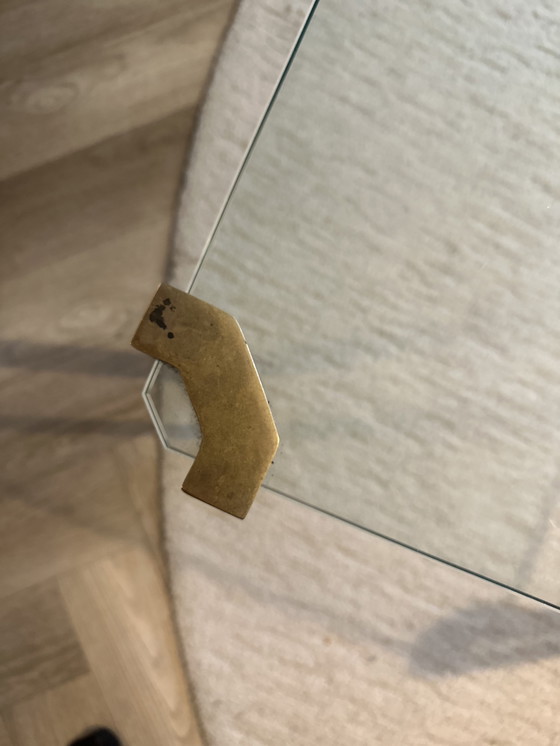 Image 1 of Table basse Peter Ghyczy T24 Pioneer – laiton et verre – années 1970