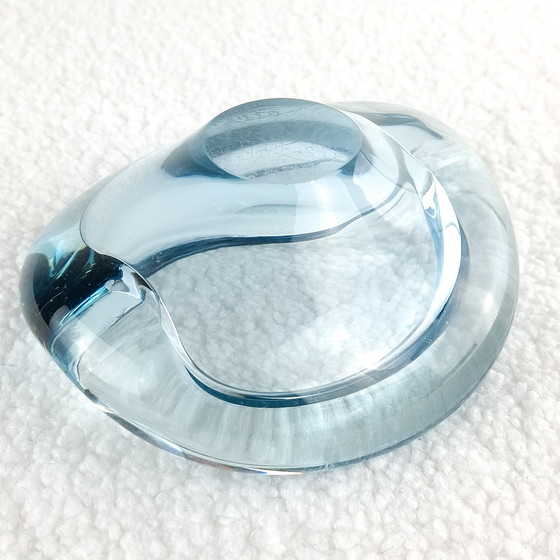 Image 1 of Vintage Holmegaard small bowl Per Lutken light blue glass