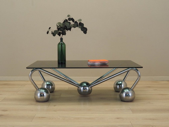 Image 1 of Glazen salontafel, Italiaans design, jaren 70, vervaardigd in Italië.