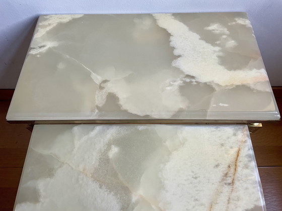 Image 1 of Vintage neoclassicistische set bijzettafels