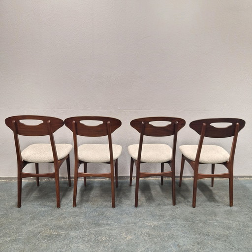 Set Van 4 Vintage Stoelen Deense Stoelen