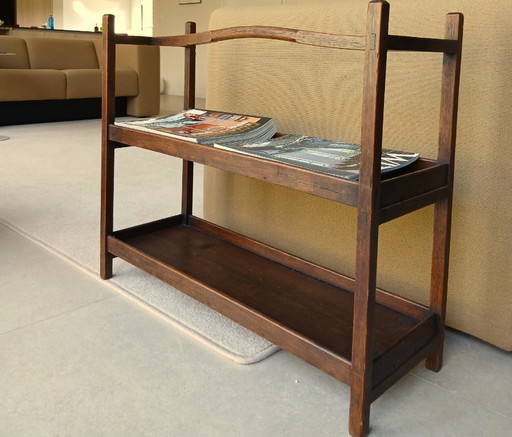 Vintage Literature/Side Table/Serving Stand, Oak