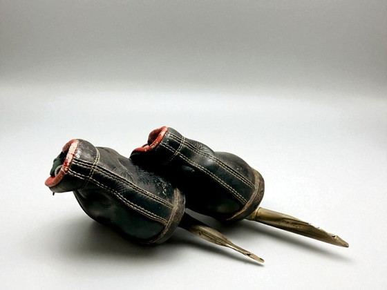 Image 1 of Schwarze Schlittschuhe aus Leder aus der UdSSR 1950er Jahre