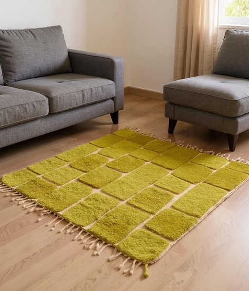 Authentiek groen natuurwollen vloerkleed 150/250 cm – Alias, vloerkleden en tapijten, Wool (photo 2 of 5)