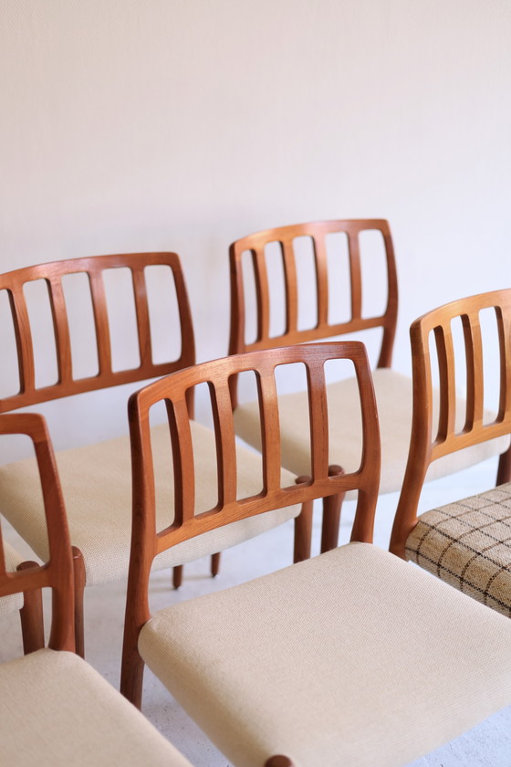Image 1 of Set di 6 sedie da pranzo modello 83, Niels Otto Møller