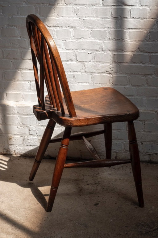 Vroege Charles Gibbons Windsor-stoel van iephout, 1889, High Wycombe