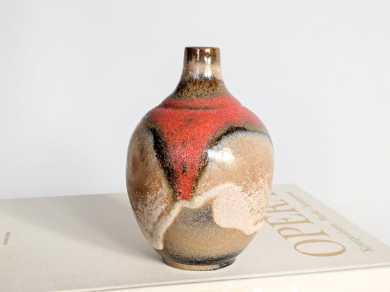 Image 1 of West German Pottery Vase by Ruscha Keramik, Model 830 Vulcano Fat Lava, 1960s