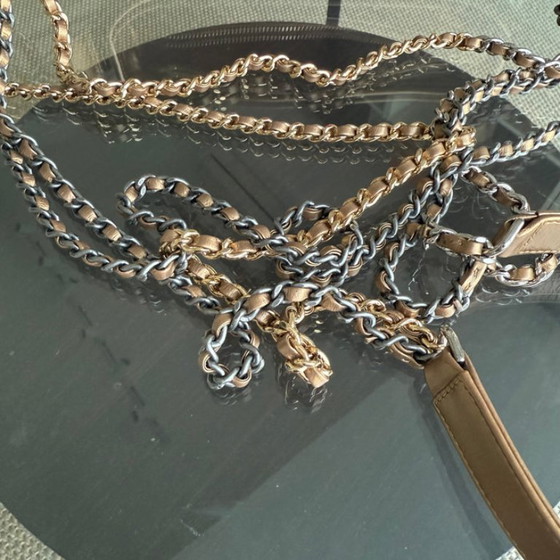 Image 1 of Chanel Gabrielle Small - Gewatteerd kalfsleer, bronsgoud, tweekleurige hardware, serie 23