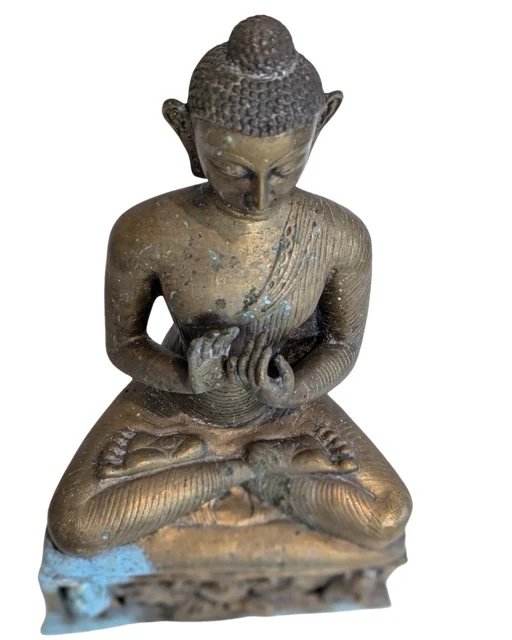 Sitzender Shakyamuni Buddha mit predigender Mudra – bronzene Tempelstatue – Bildhauerei (photo 9 of 13)