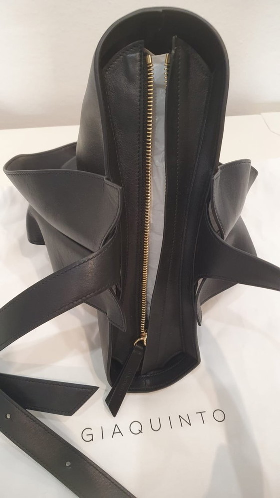 Image 1 of Giaquinto Holy Tasche aus echtem schwarzem Leder. Neu.