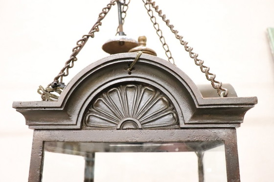 Image 1 of Lanterne en fer et en verre, Italie, début du XXe siècle