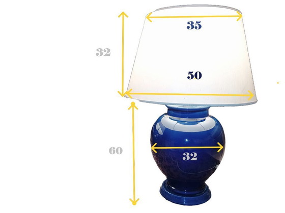 Image 1 of Pair of Neapolitan majolica table lamps from the 1960s