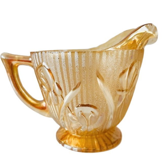 Image 1 of Service de table vintage en verre de carnaval Jeanette, années 1930