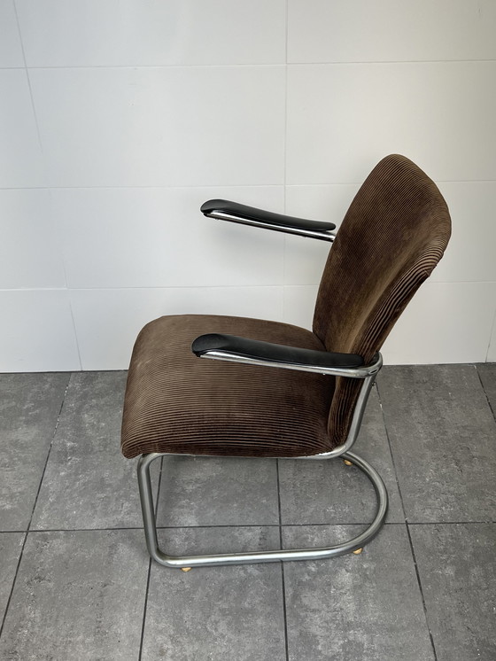 Image 1 of 2 X De Wit Sillas , Sillones , Tejido acanalado Marrón Original