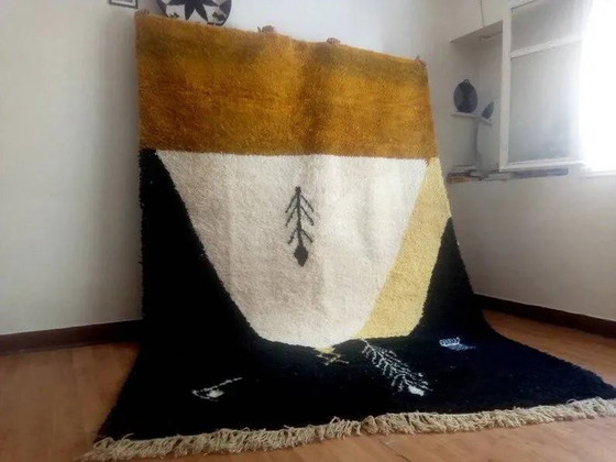 Tappeto marocchino tessuto stile Beni Ourain - motivo nero - 307 x 210 cm – Tappeti, Wool, Cotton (photo 8 of 8)