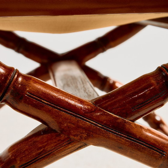 MK11244 Notenhouten fauteuil met een bamboe-achtig design – Wood (photo 7 of 14)