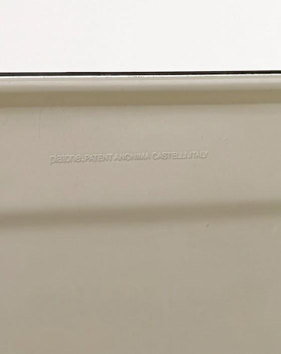 Image 1 of chrome & fiberglass folding Desk by Giancarlo Piretti for Anonima Castelli, Italy 1970s