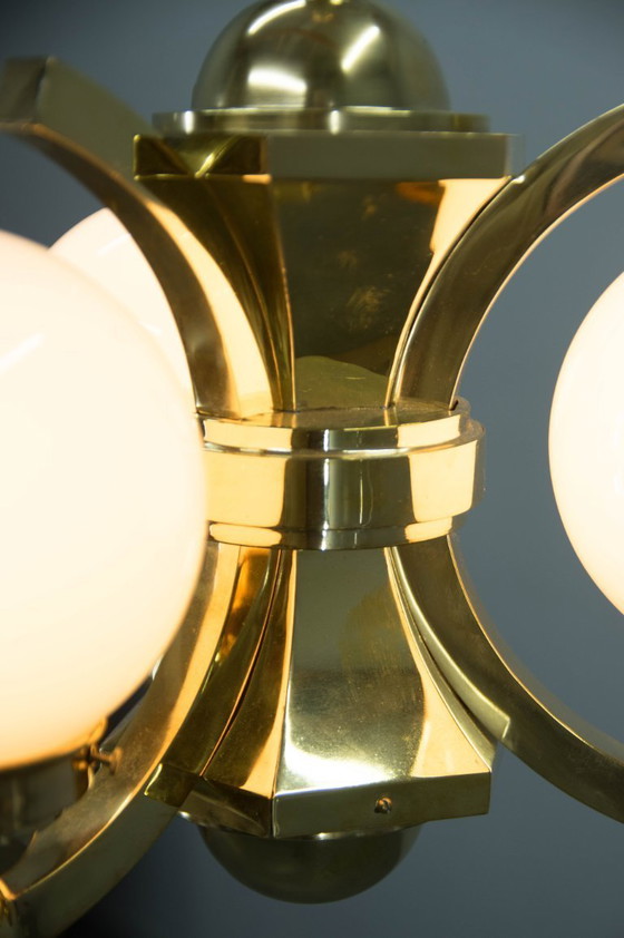 Image 1 of Art Deco kroonluchter van Gocar, jaren 1910, gerestaureerd