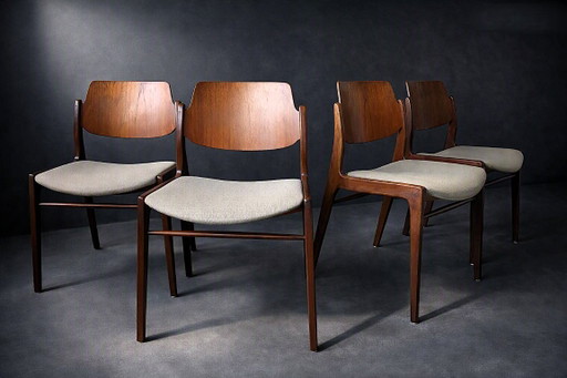 4 sedie da pranzo - Hartmut Lohmeyer per Wilkhahn – eetkamerstoelen, Wood