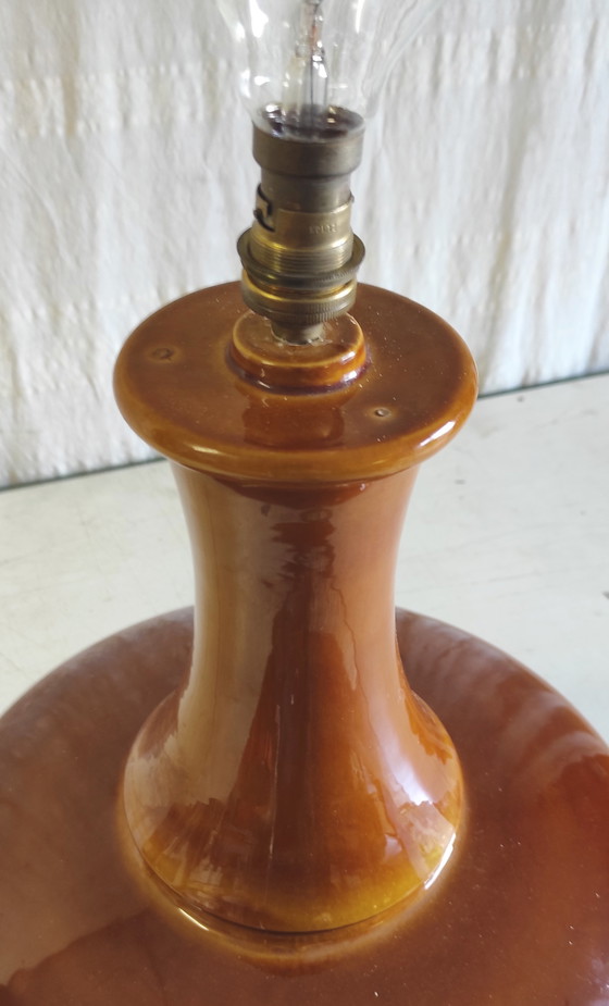 Image 1 of Enamelled ceramic lamp base - mid-20th century