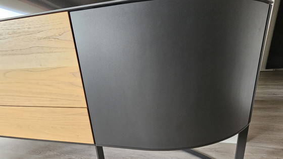 Hülsta NAVIS sideboard with lighting, walnut wood – Metal (photo 5 of 15)
