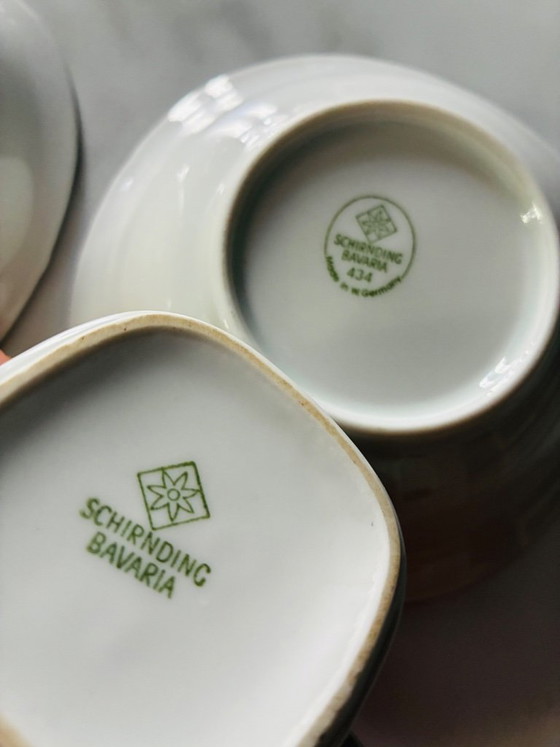 Image 1 of Small milk jug and porcelain cups, Schirnding Bavaria