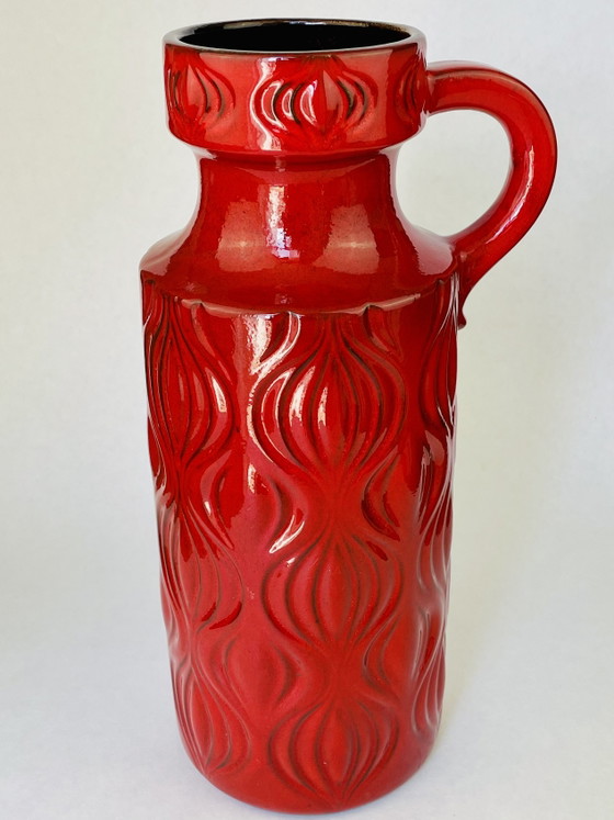 Image 1 of Scheurich Keramik 485-45 Amsterdam Onion vase, West Germany, 1970s, high-gloss red, exceptional condition, 46.5 cm