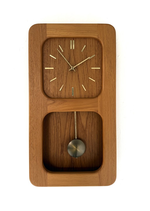 Vintage teak wall clock, DANclock ‘70
