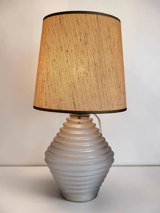 Frosted glass lamp, France, circa 1930-50 – Table lamps, Crystal, Art Deco (photo 7 of 9)