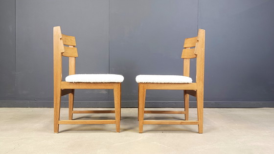 Image 1 of Vintage Brutalistische Eetkamerstoelen Set van 6 - jaren 1970