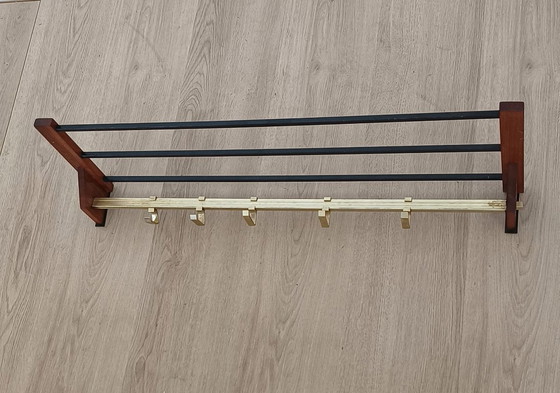 Image 1 of Fifties Danish design coat rack with hat shelf