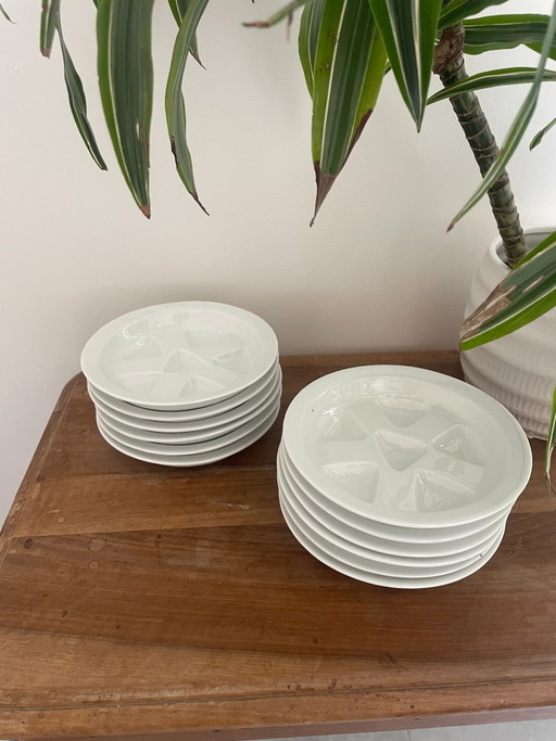 Juego de 12 platos para caracoles Pillivuyt