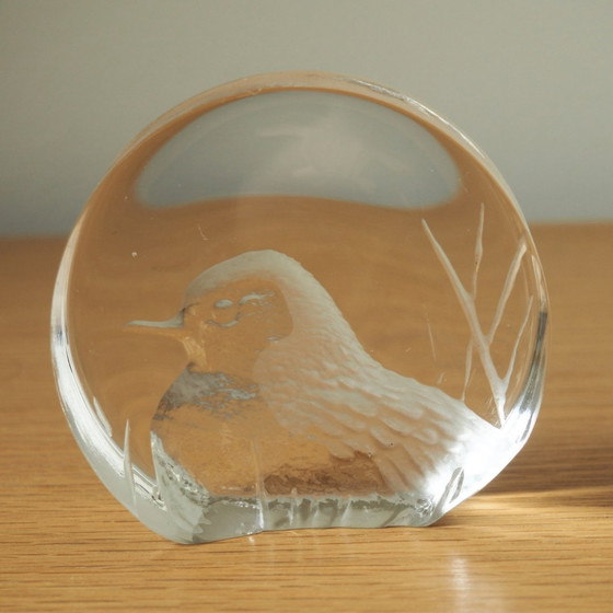 Image 1 of 1970S Royal Krona Bird Paperweight Or Glass Decor