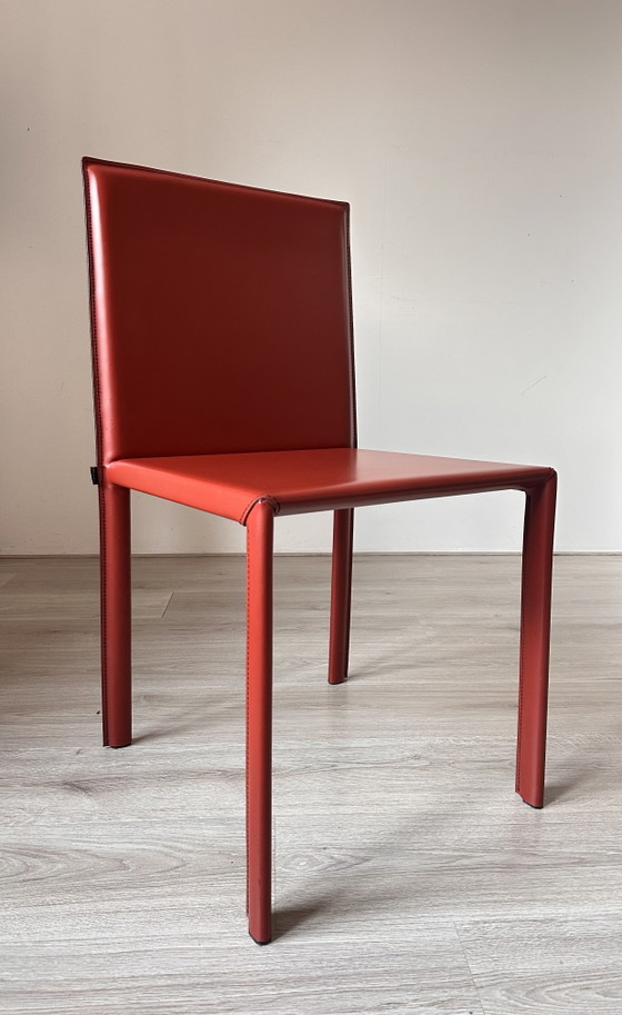 6x Kristalia Slim Design Esszimmerstühle – Leather (photo 13 of 13)