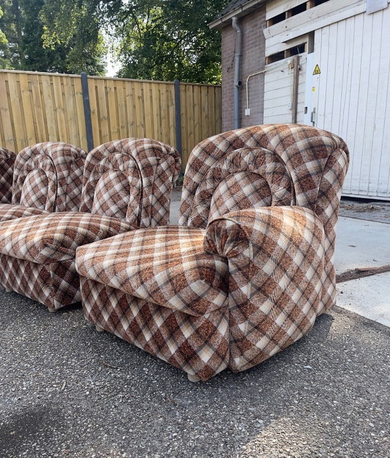 Image 1 of Vintage Italiaanse design modulaire stoelen, jaren 60