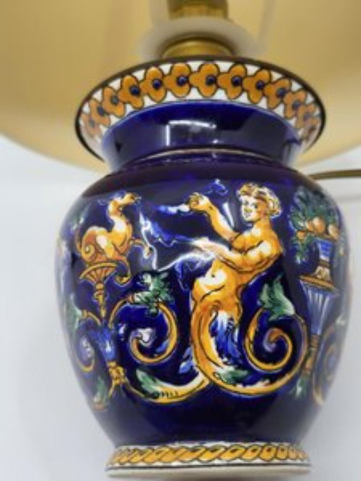 Manufacture de Gien lamp Renaissance decor Frankrijk Vintage