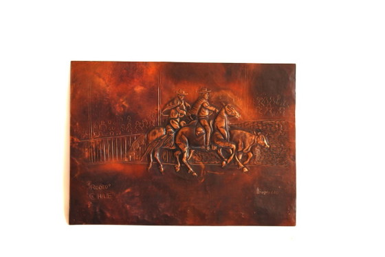 GEROOSTERDE KOPERPLAAT – Wanddecoratie, Wood, Copper (photo 6 of 10)