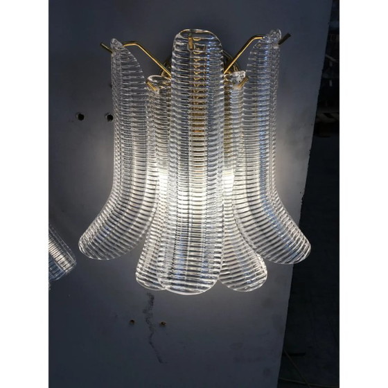 Image 1 of Coppia di applique da parete Sputnik in vetro di Murano Selle, dal design celestiale.