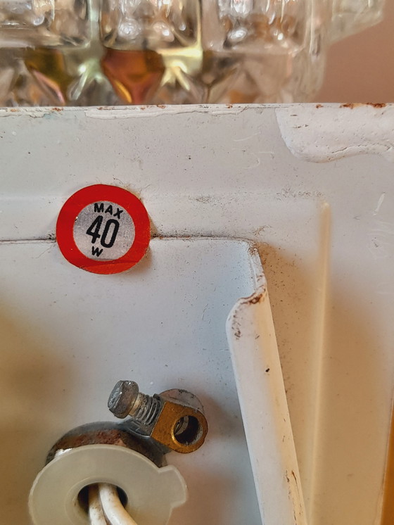 Image 1 of Pair of Targetti wall lights in glass and chromed metal, 1970