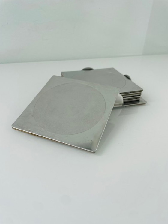 Image 1 of Ikea Groggy coasters (6 pieces) in holder