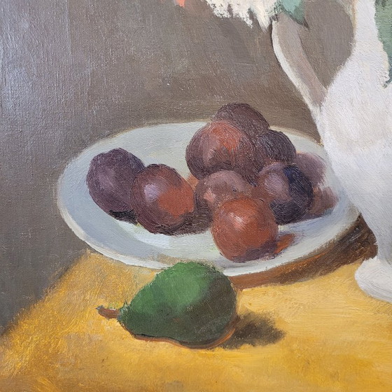 Image 1 of “Still Life with Flowers and Fruit” Pierre Wagner, early 20th century – France