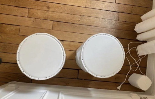 Bijzettafel / designkrukjes 1980 postmodern