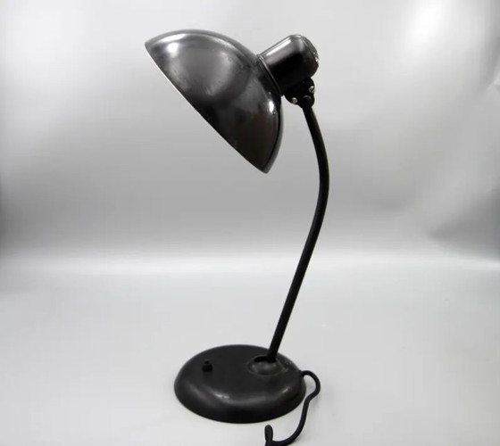 Image 1 of Kaiser Idell 6556 "Super" tafellamp in zwart * reliëf kathedraal * Bauhaus * jaren 1950 * Mid-Century * Vintage