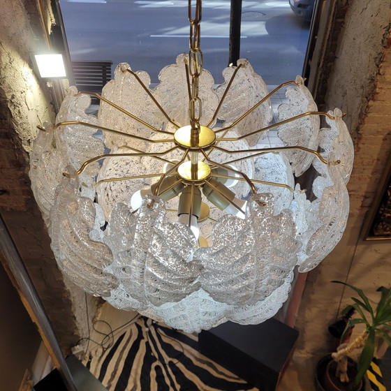 Image 1 of Lámpara de Techo / Chandelier, Mazzega, Cristal de Murano y Metal, 60’-70’s – Italia