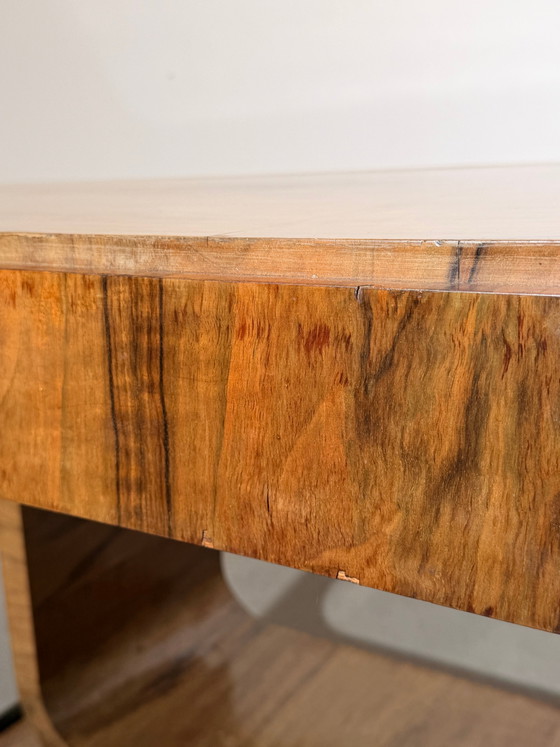 Image 1 of Art Deco Table With Glass Top