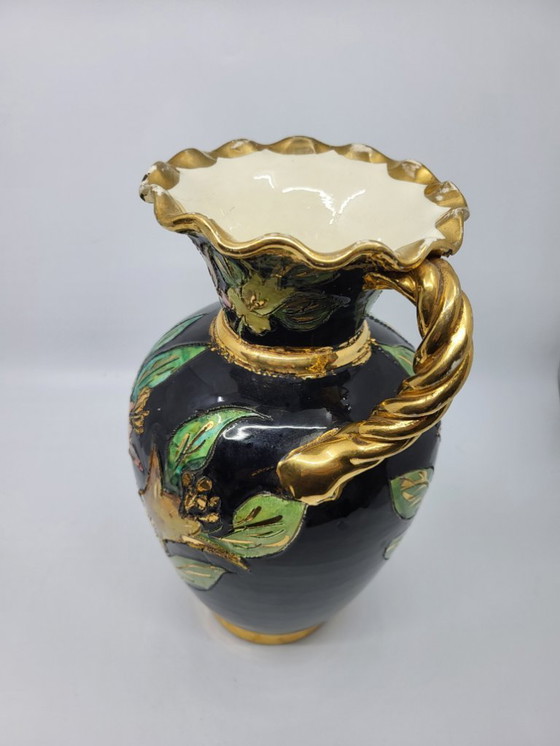 Image 1 of Vallauris RM vase, decorated with fine gold, France, French Riviera, 1950