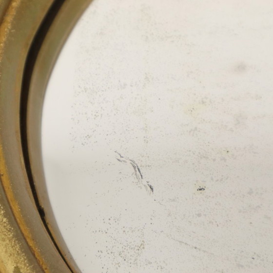 Image 1 of Vintage Bladgoud Vergulde Zonnespiegel Sunburst Convex 52cm