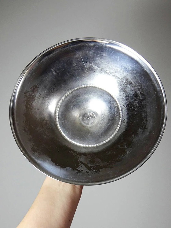 Rare vintage oriental covered silver-plated serving dish, mid-20th century., Table accessories, Metal (photo 8 of 14)